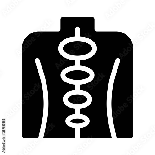 back massage glyph icon