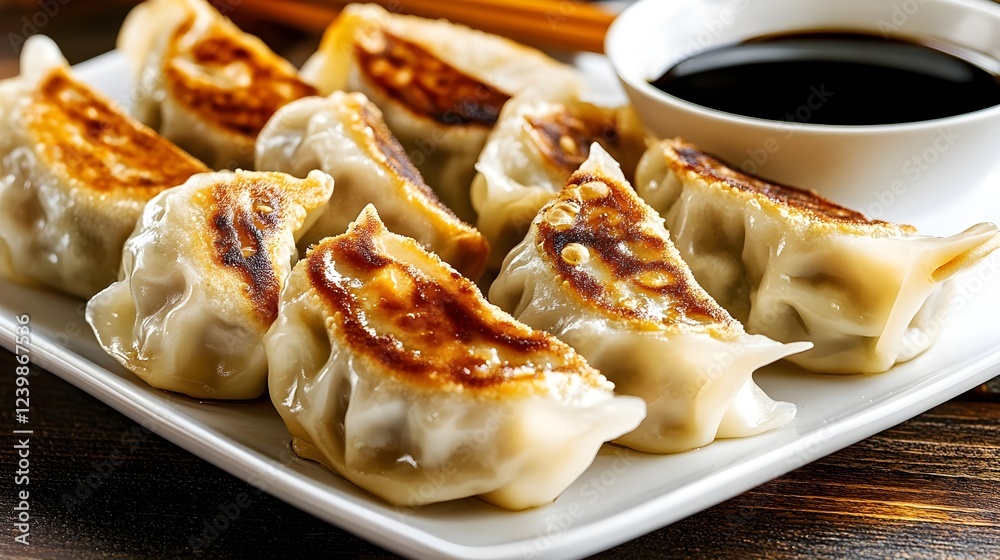 delicious pan-fried gyoza dumplings - authenticity delicious pan-fried gyoza dumplings - authenticity