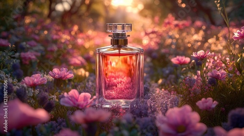 Sunset Perfume Garden Floral Fragrance Ad photo