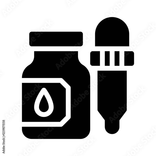 dropper bottle glyph icon
