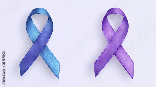 Purple Ribbon Vector Illustration for Alzheimer's Awareness Month photo