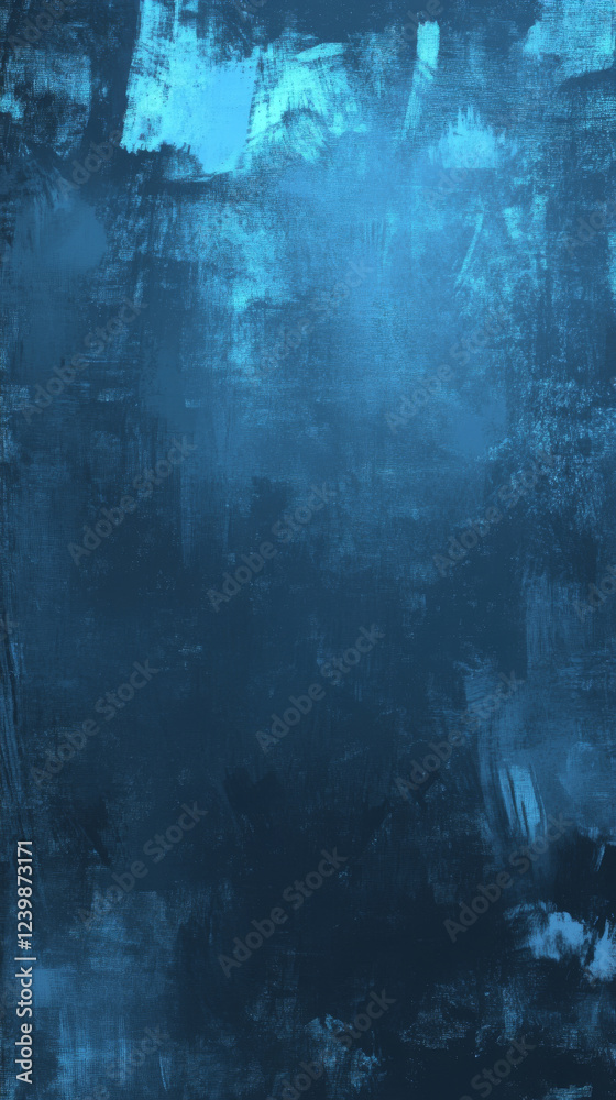Fototapeta premium Abstract blue textured background with brush strokes