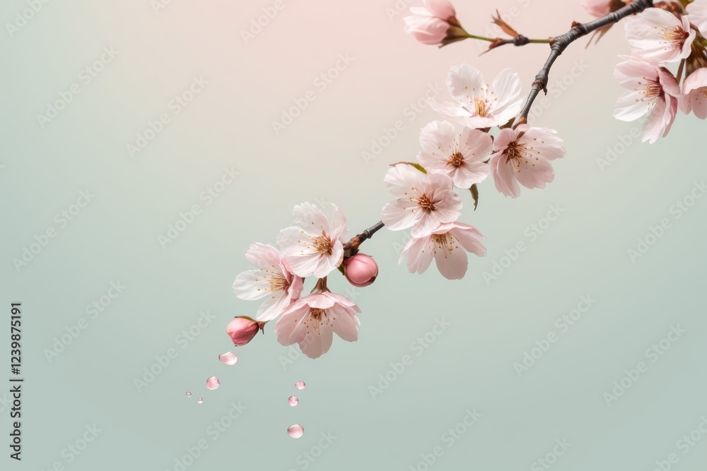 Fototapeta premium delicate blossoms bathed in soft pastel hues