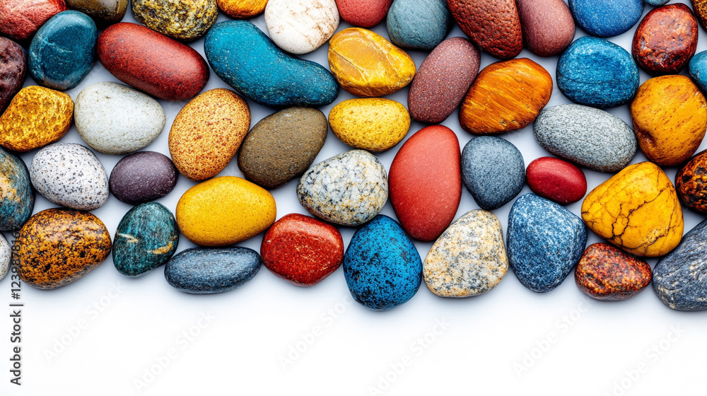 A collection of smooth pebbles arranged on a white background, symbolizing balance, simplicity, and natural harmony. Modern blurred empty space on the side offers room for creative captions.
A collection of smooth pebbles arranged on a white background, symbolizing balance, simplicity, and natural harmony. Modern blurred empty space on the side offers room for creative captions.