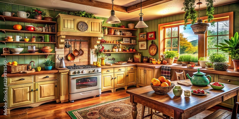 Traditional Kitchen in a Cozy Country Home Traditional Kitchen in a Cozy Country Home