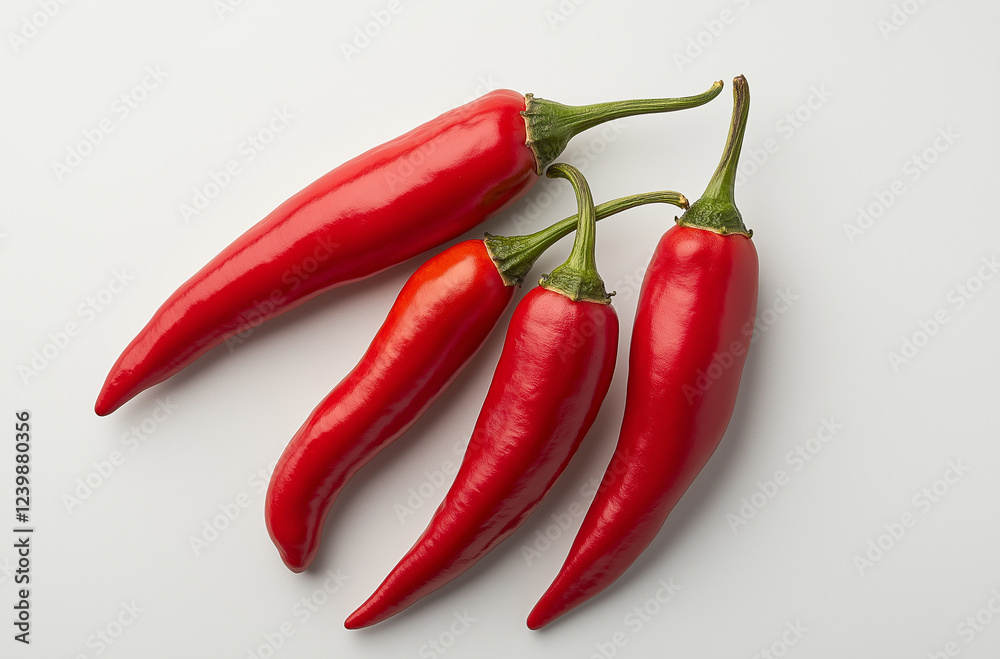 red hot chili pepper with white background red hot chili pepper with white background