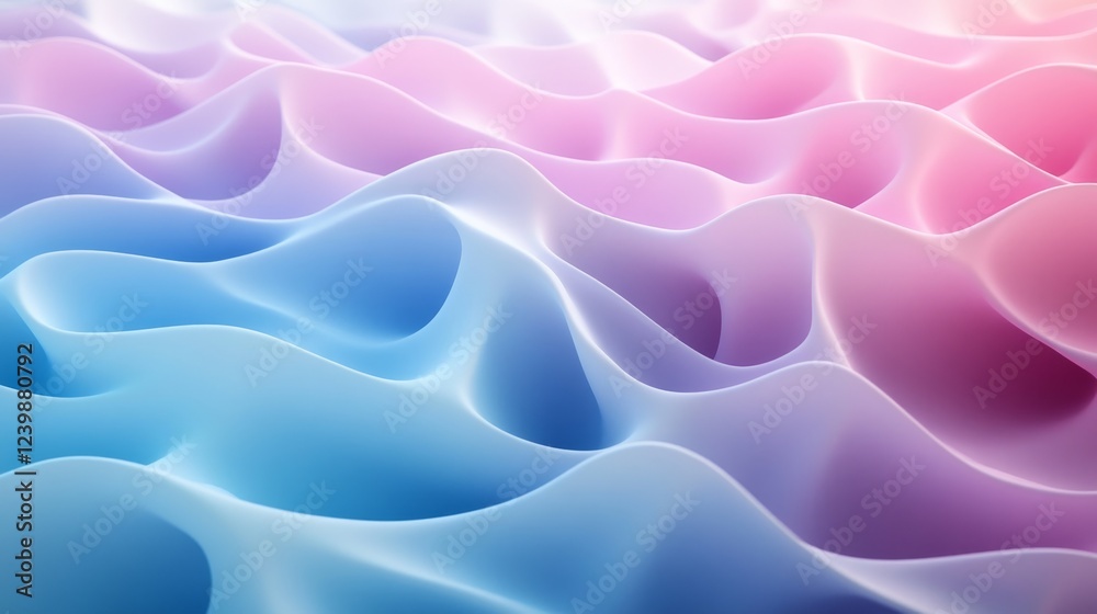 Obraz premium Abstract Pastel Waves Seamless Pattern Design