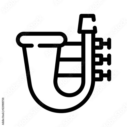 trombone line icon