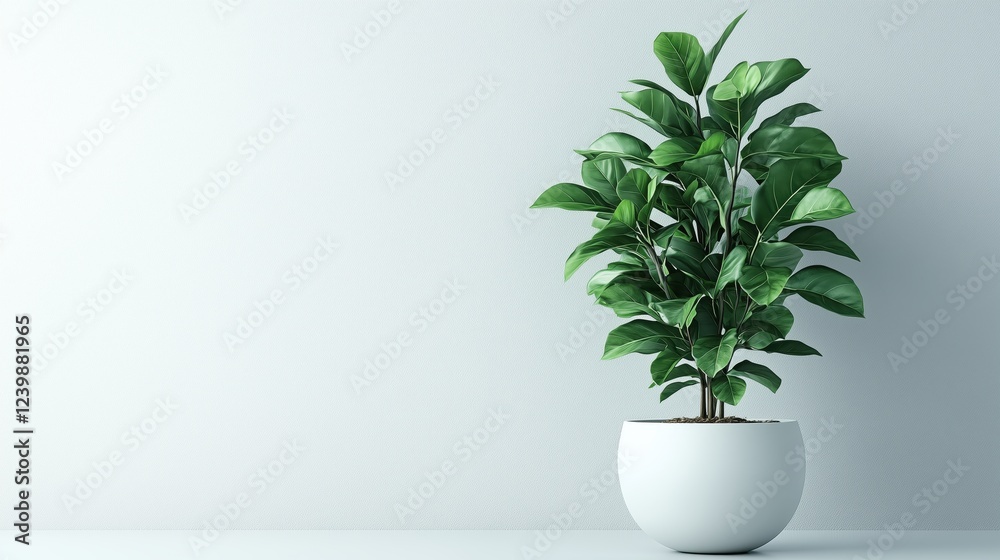 Potted plant on a textured background Potted plant on a textured background