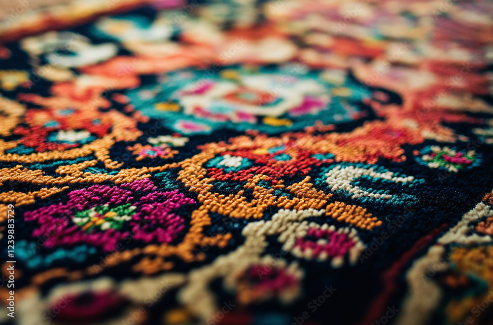 A rug with beautiful and large colors A rug with beautiful and large colors