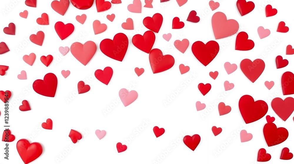 Romantic Red Heart Background Valentine's Day Design Romantic Red Heart Background Valentine's Day Design