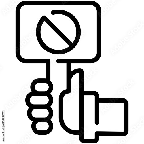 Protest Placard Icon