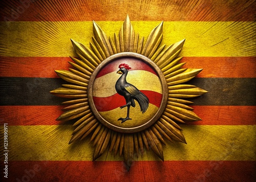 Vintage Colonial African Protectorate Badge: 1914-1962,  Historical Symbol, East Africa