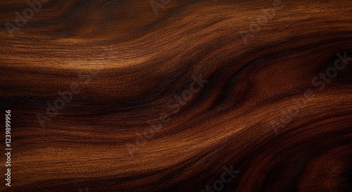 Rich Dark Mahogany Wood Grain Close-Up Texture Background