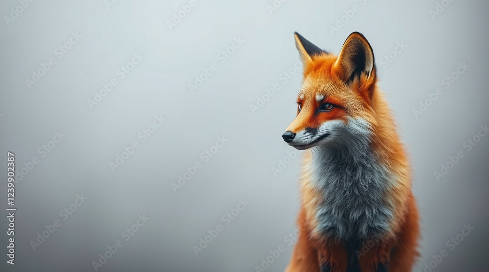 Fototapeta premium A hyperrealistic Fire Fox