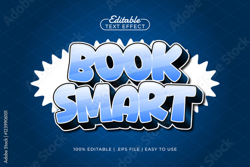 book smart editable text effect with a kids and school text style