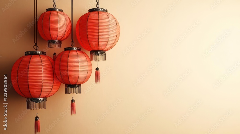 Obraz premium Red Chinese Lanterns