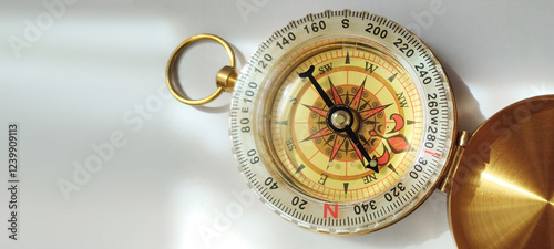 Navigating the outdoors vintage compass nature photography close-up adventure exploration