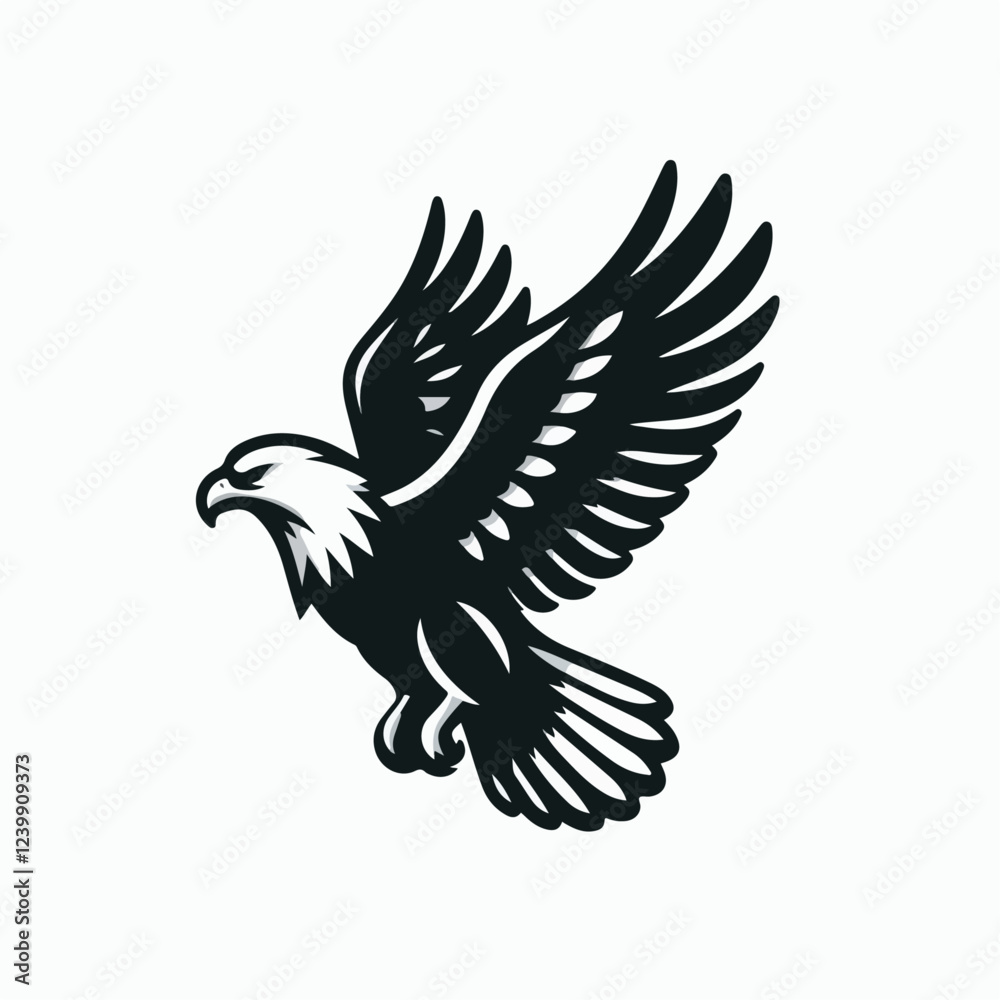 Fototapeta premium vector illustration of eagle and logo