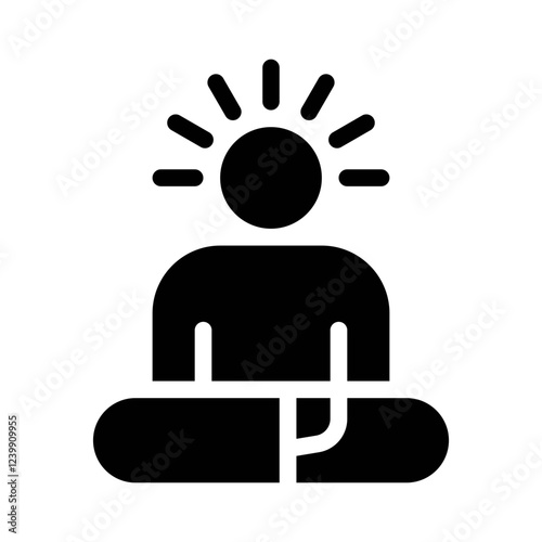meditation glyph icon