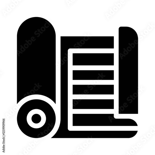 workout mat glyph icon
