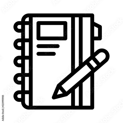 notebook line icon