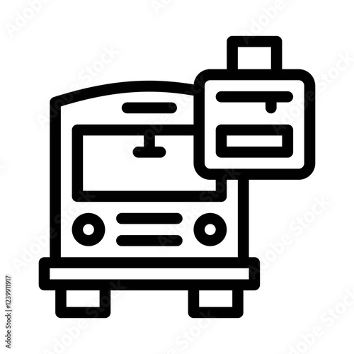 school bus line icon