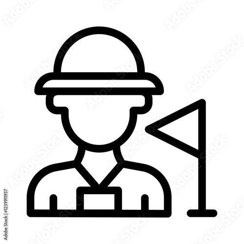 tour guide line icon