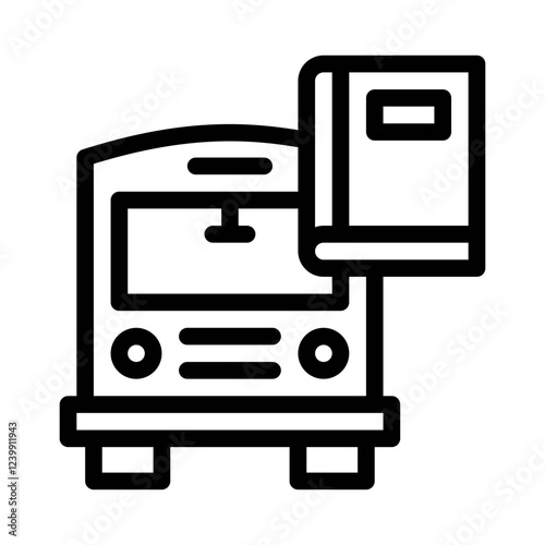 tour bus line icon