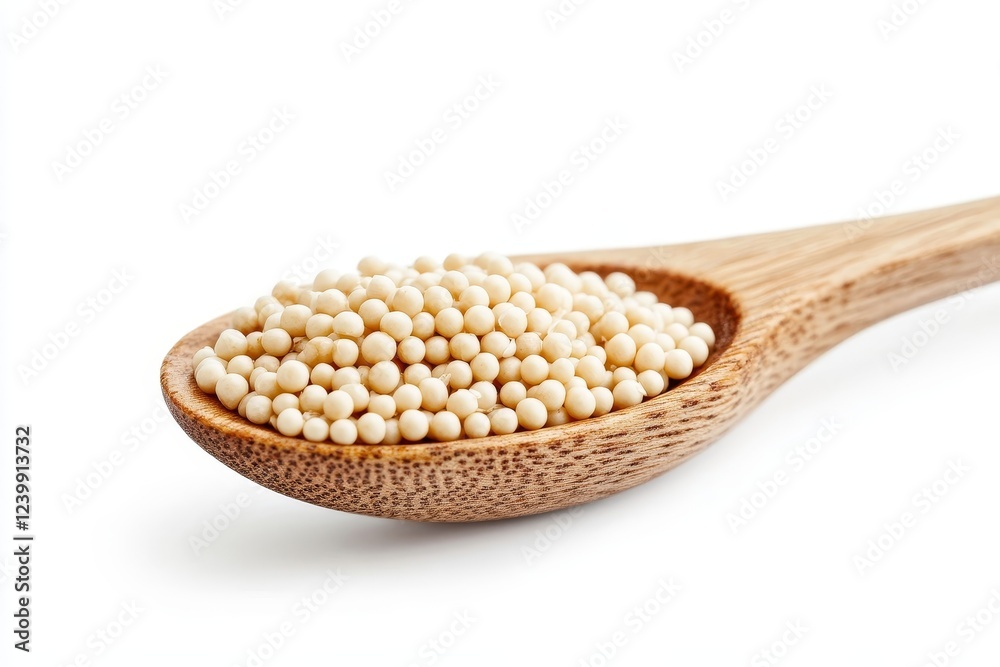 Amaranth Pops in a Wooden Spoon for Healthy Snack Amaranth Pops in a Wooden Spoon for Healthy Snack