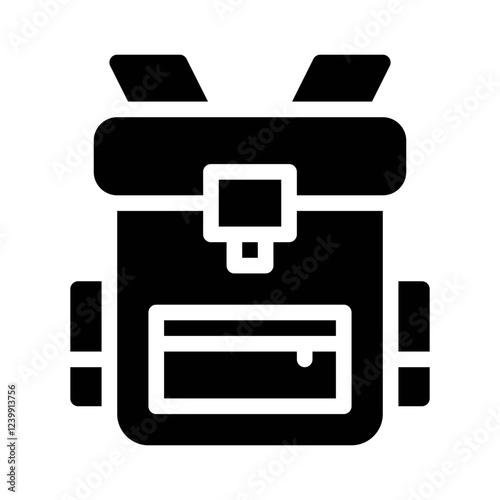 backpack glyph icon