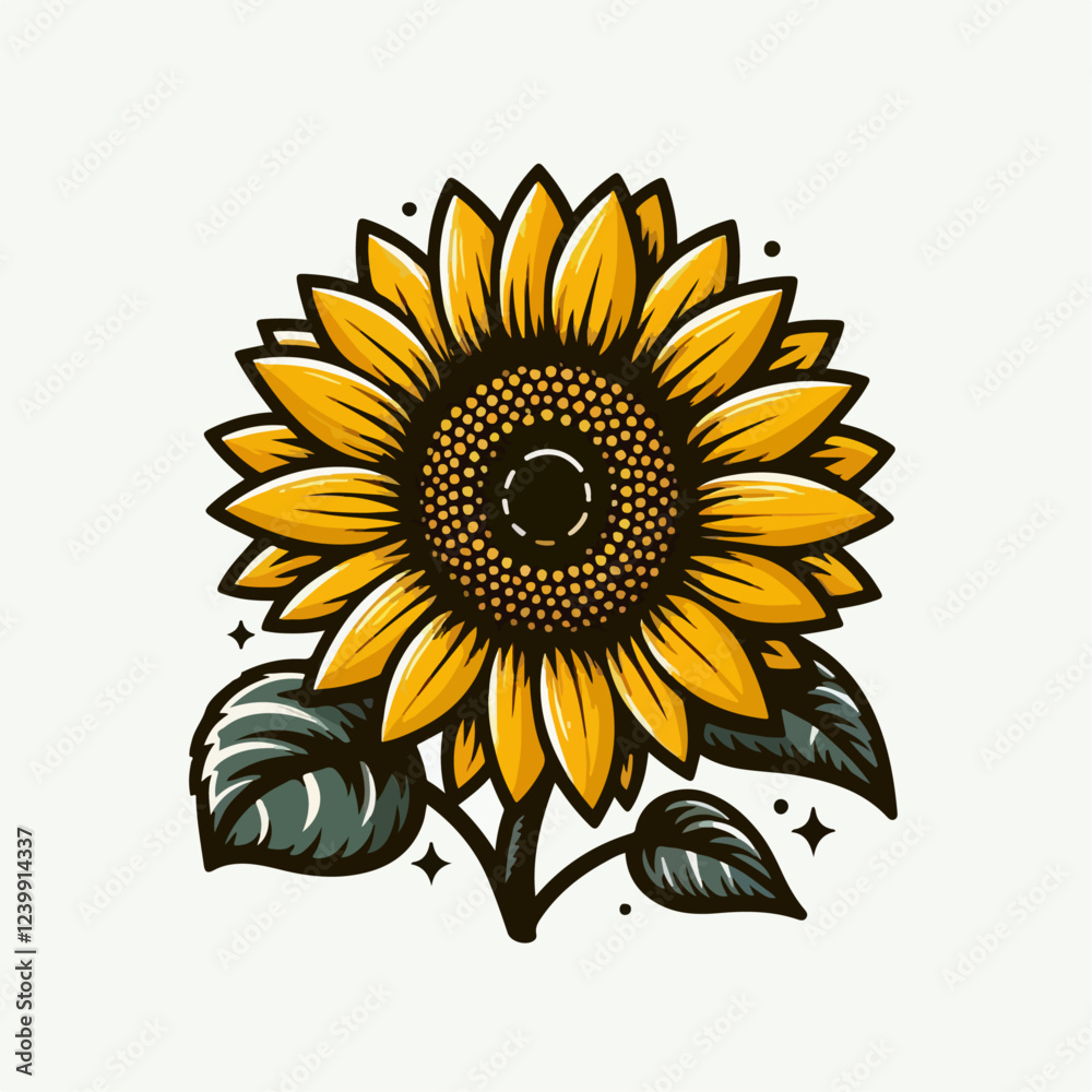 Fototapeta premium sunflower vector illustration
