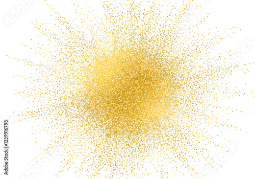 Golden dust, sprinkles isolated on transparent background, golden dust explosion png
