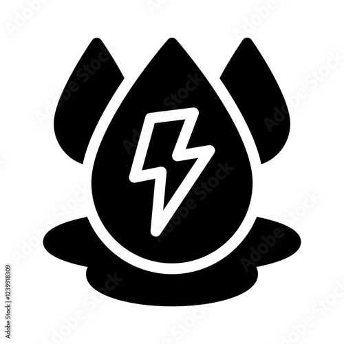 water drop glyph icon