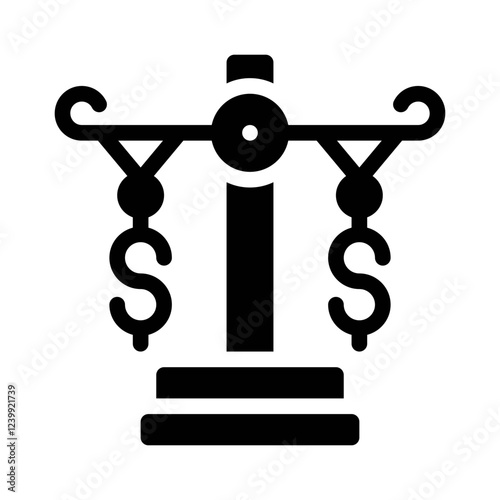 tax fairness glyph icon