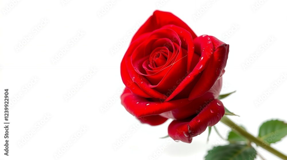 Single Red Rose Closeup Perfect for Valentine's Day Single Red Rose Closeup Perfect for Valentine's Day