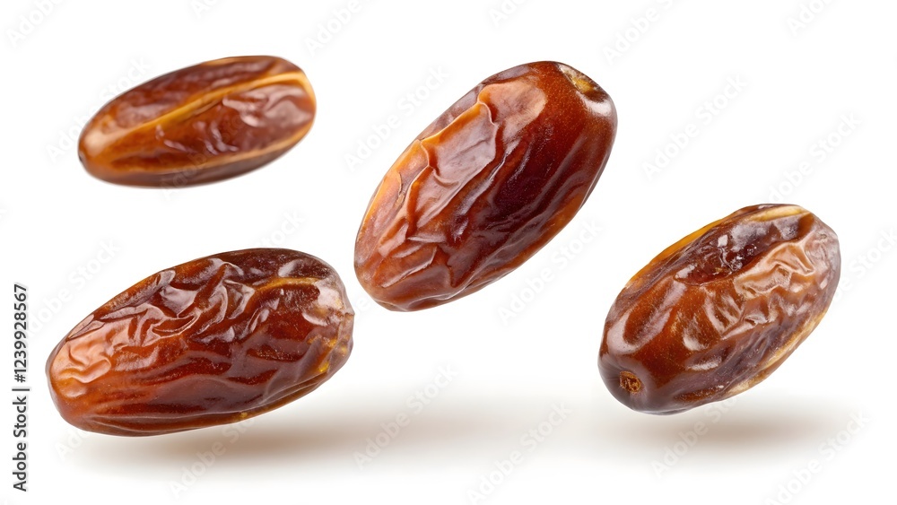 Floating Dried Dates Textured Brown Fruits on Transparent BG V1 Floating Dried Dates Textured Brown Fruits on Transparent BG V1