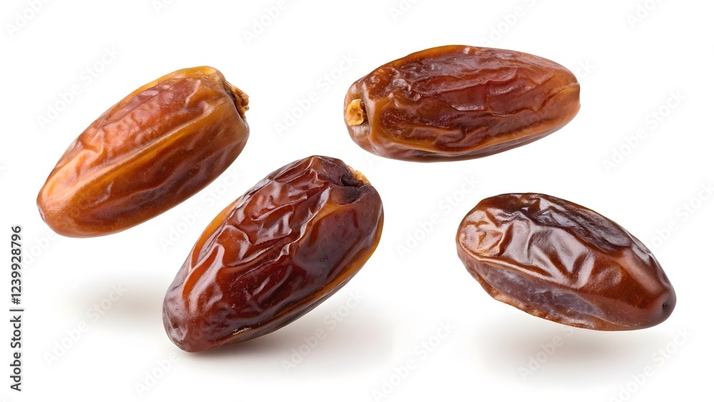 Floating Dried Dates Textured Brown Fruits on Transparent BG V6 Floating Dried Dates Textured Brown Fruits on Transparent BG V6
