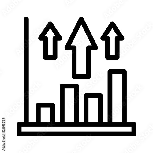 trading profits line icon
