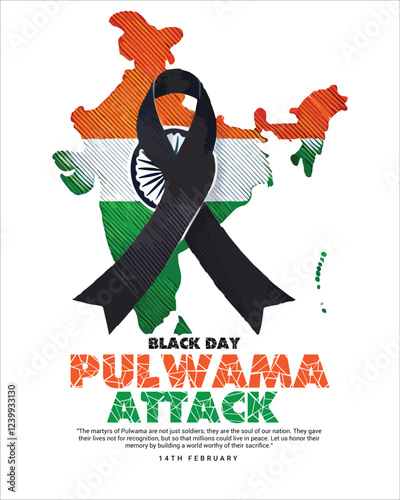 Pulwama Attack a black day in India Social Media Post Template banner
