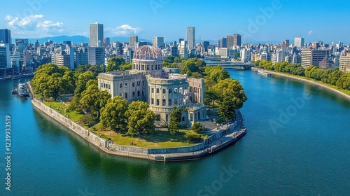Wallpaper Mural Hiroshima Peace Memorial Park aerial view. Torontodigital.ca