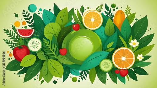 background of a healthy green foods