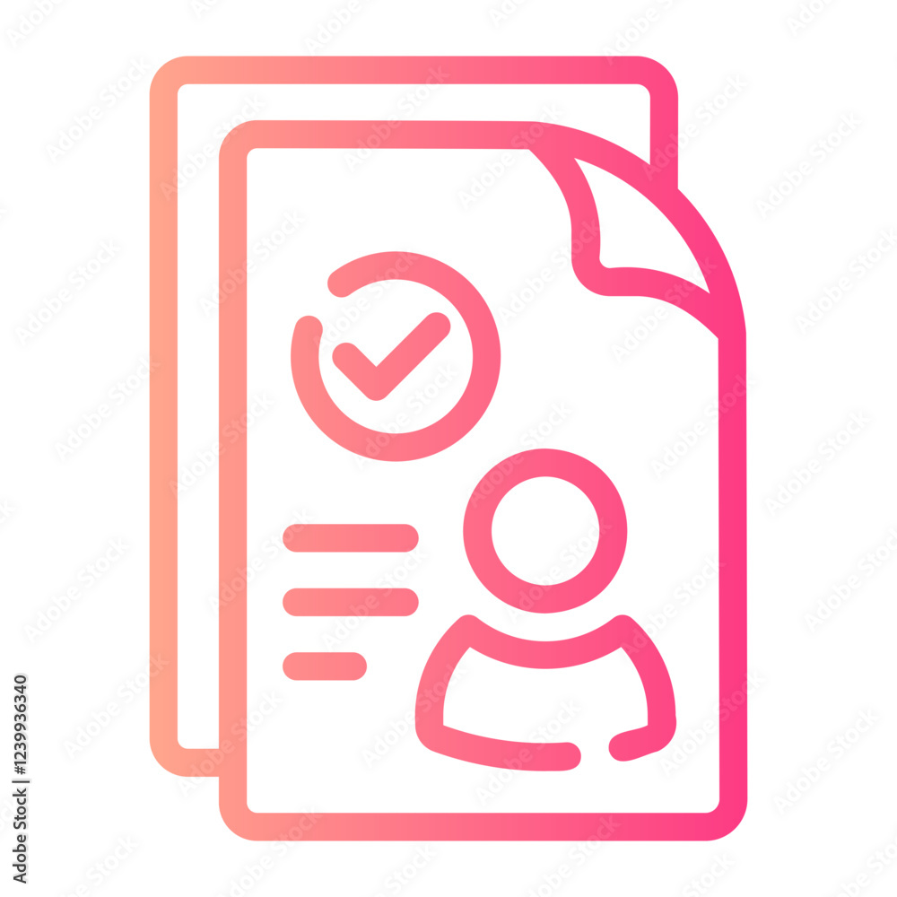 management Line Gradient Icon