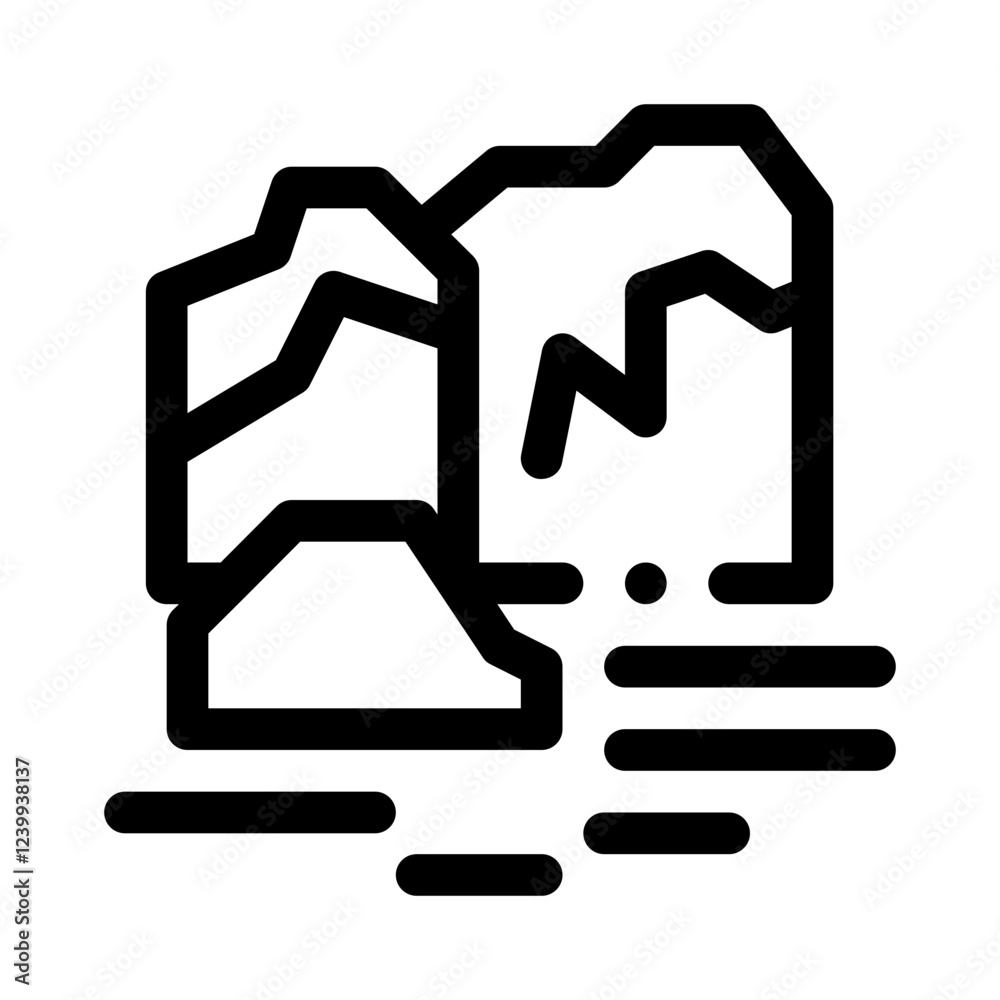 Glacier line icon Glacier line icon