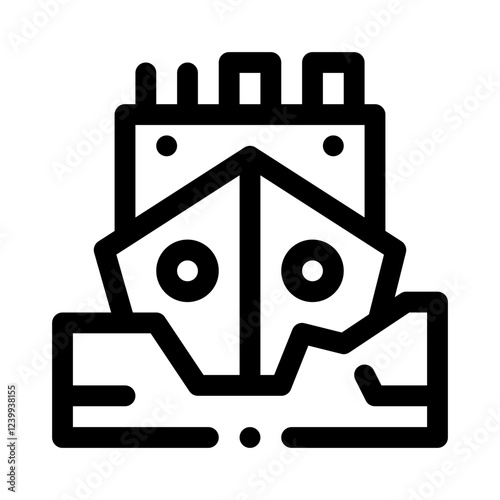 Icebreaker Ship line icon