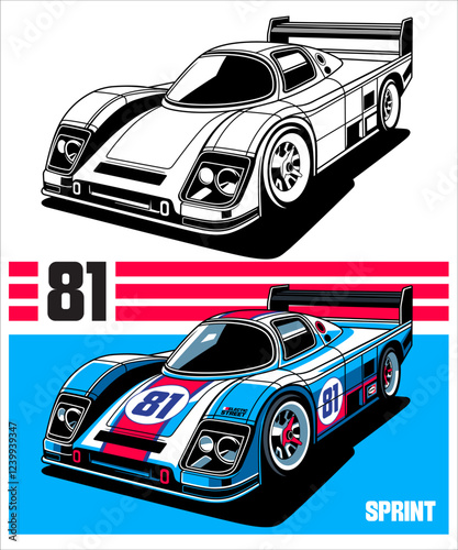 81 Sprint Retro Racing Car Design 