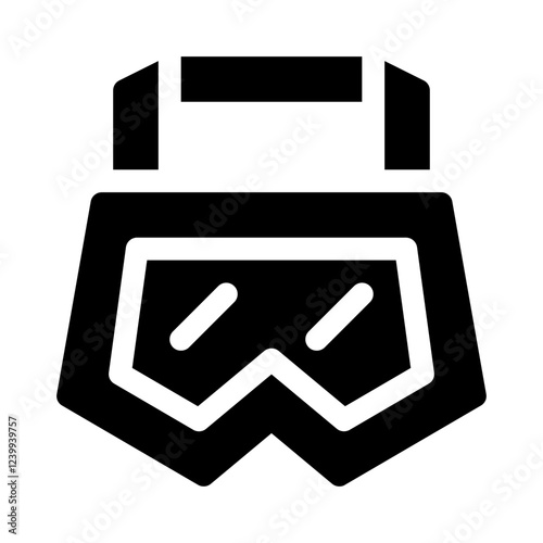 Snow goggles glyph icon