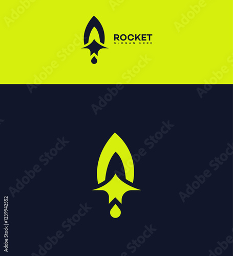 Space ship logo vector icon
