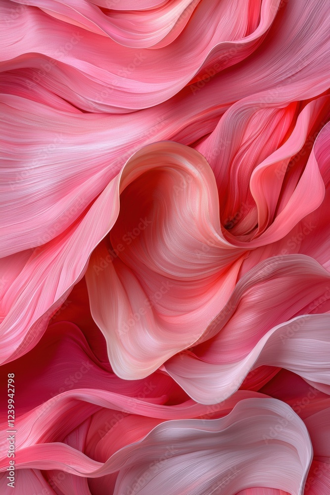 Fototapeta premium Abstract pink and peach waves background
