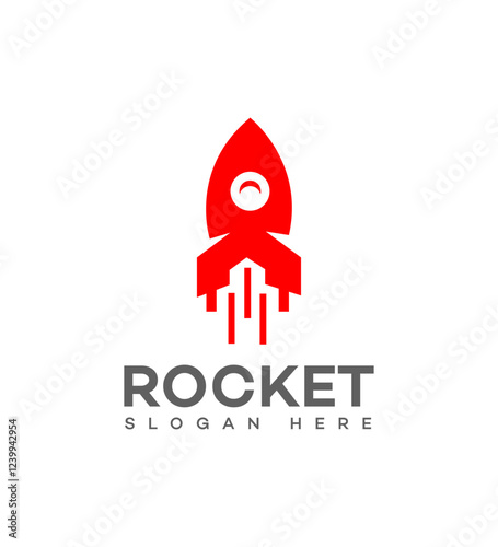 Space ship logo vector icon